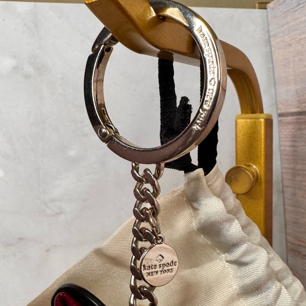 Kate Spade Disney Minnie Mouse Keychain bag Charm w dustbag NWOT - Picture 7 of 13